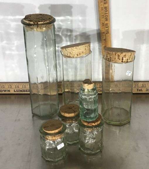 Glass Jars with Cork Lids Sherwood Auctions