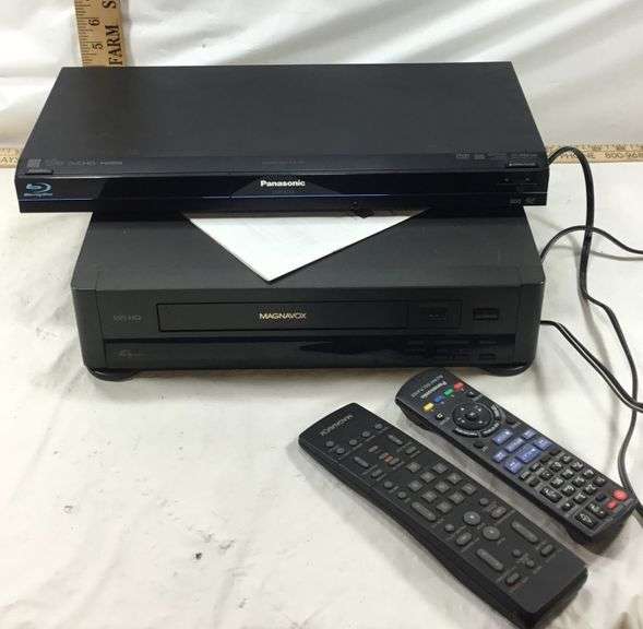 Panasonic BluRay Player and Magnavox VHS Player Sherwood Auctions