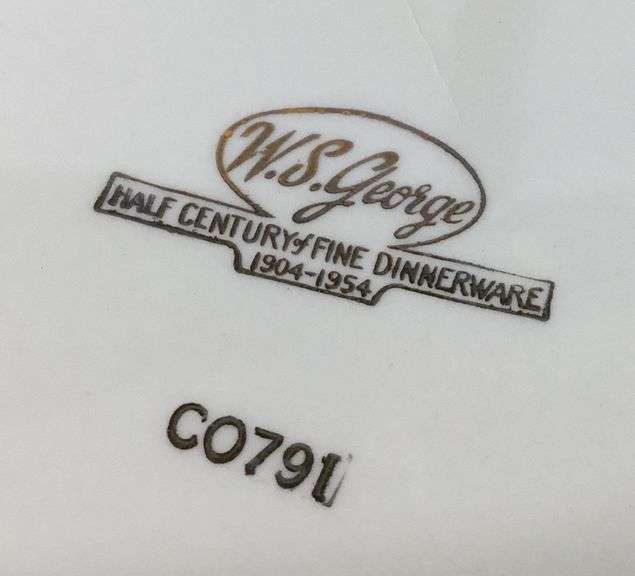 Vintage W.S. Complete Dinnerware Set Sherwood Auctions