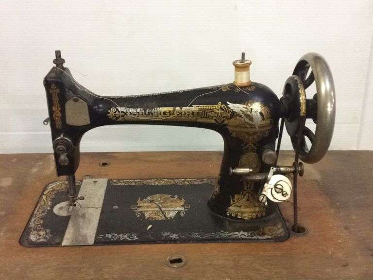 Coffin Top Singer Treadle Sewing Machine Circa 1928 with all