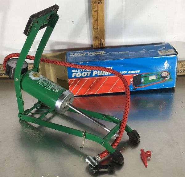 Bikextras Deluxe High Pressure Foot Pump w/ 270 Degree Gauge Sherwood