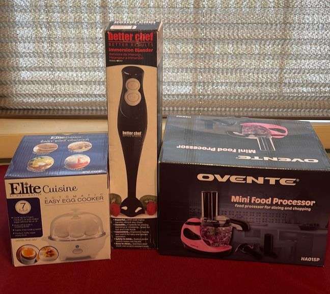 New Items Easy Egg Cooker, Immersion Blender, Mini Food Processor