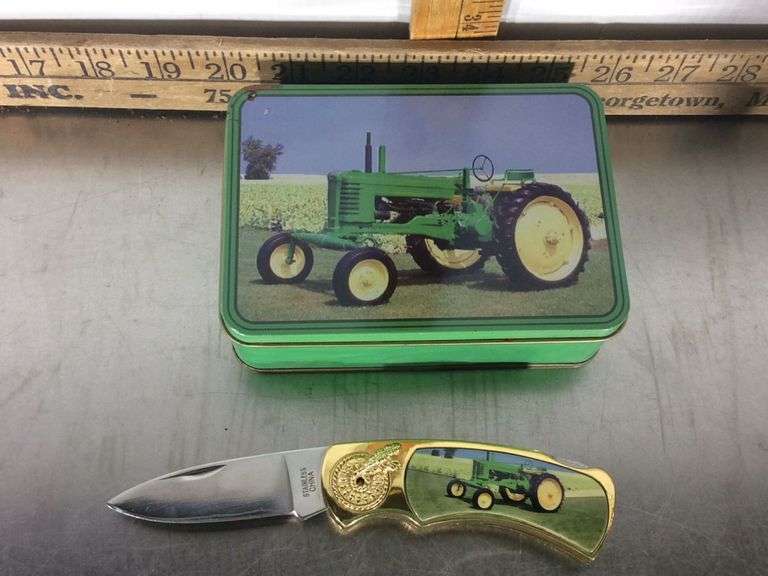 John Deere Tin and Knife Sherwood Auctions