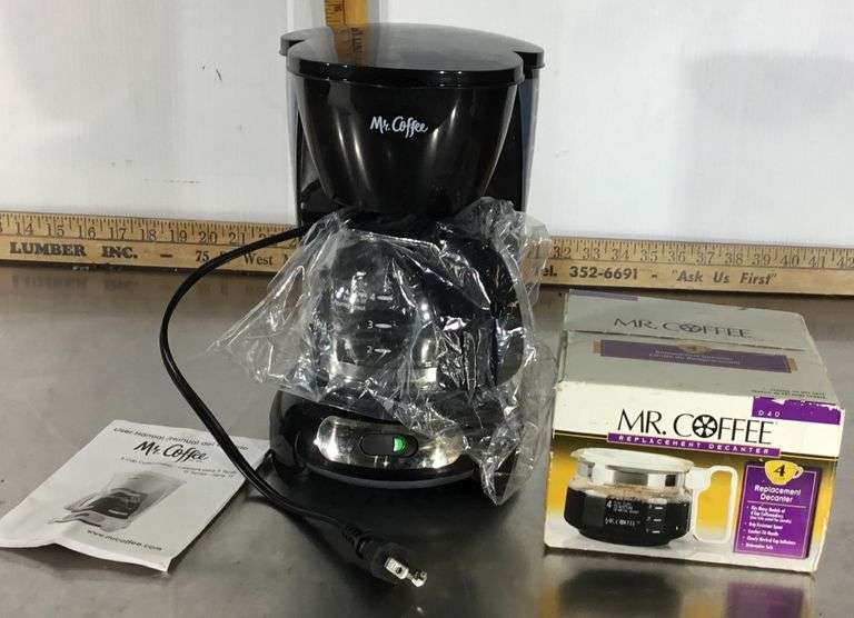 Mr. Coffee 5 Cup Maker and Replacement Decanter Sherwood Auctions