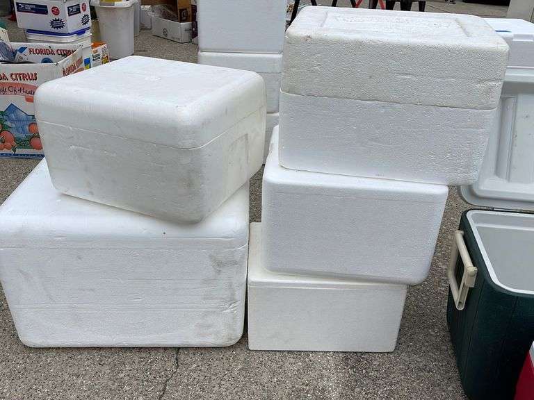 Coleman Coolers, The Tough One Water Jug & 5 Styrofoam Coolers