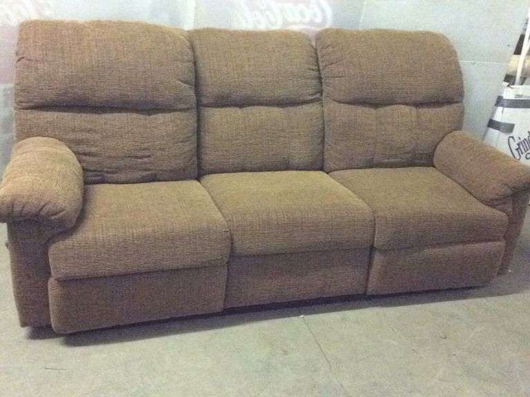 81” Couch Double Recliner (1 side doesn’t work) Sherwood Auctions