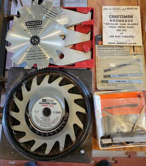 Craftsman Dado Blades & Various Jig Saw Blades Sherwood Auctions