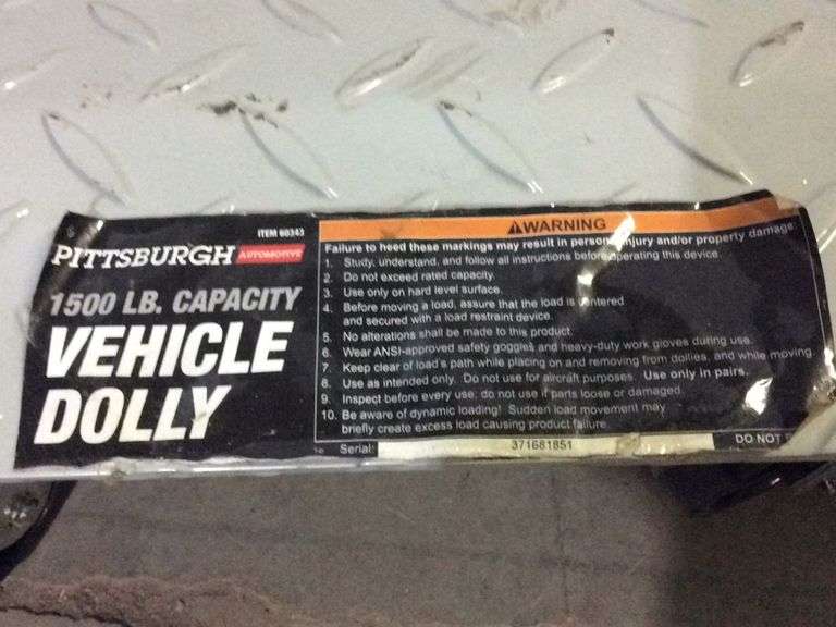 Pittsburg Vehicle Dolly (4) Sherwood Auctions