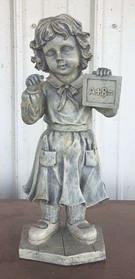 Child Math Statue 14” Tall - Sherwood Auctions