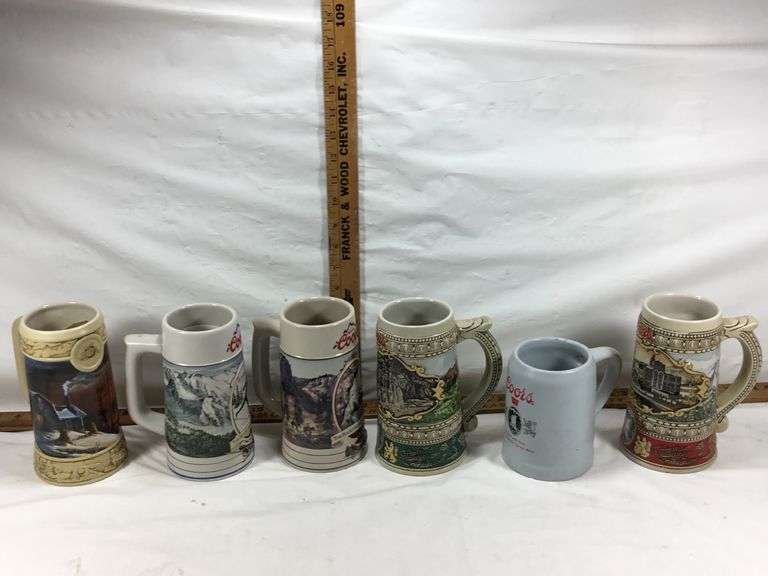 Collectible Beer Steins (Coors & Miller) (Terry Redlin) Sherwood Auctions