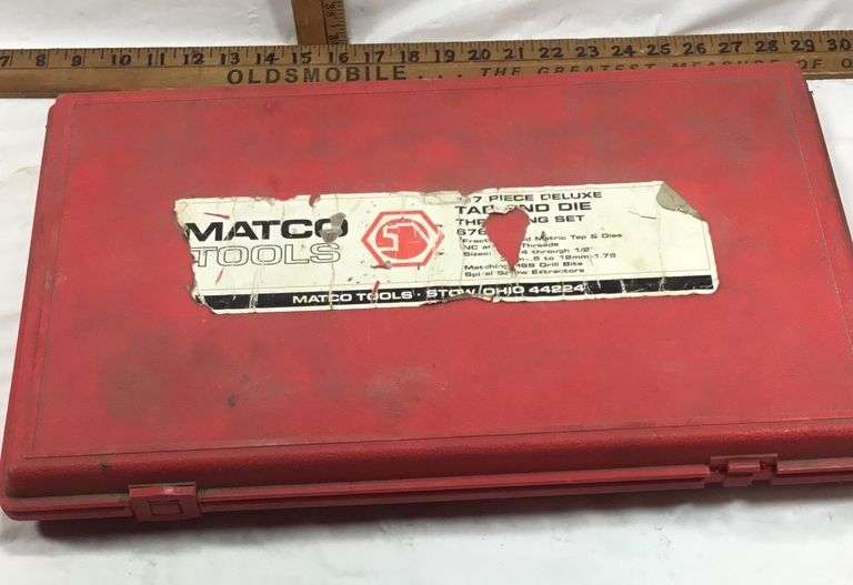 Matco Tap and Die Threading Set Sherwood Auctions