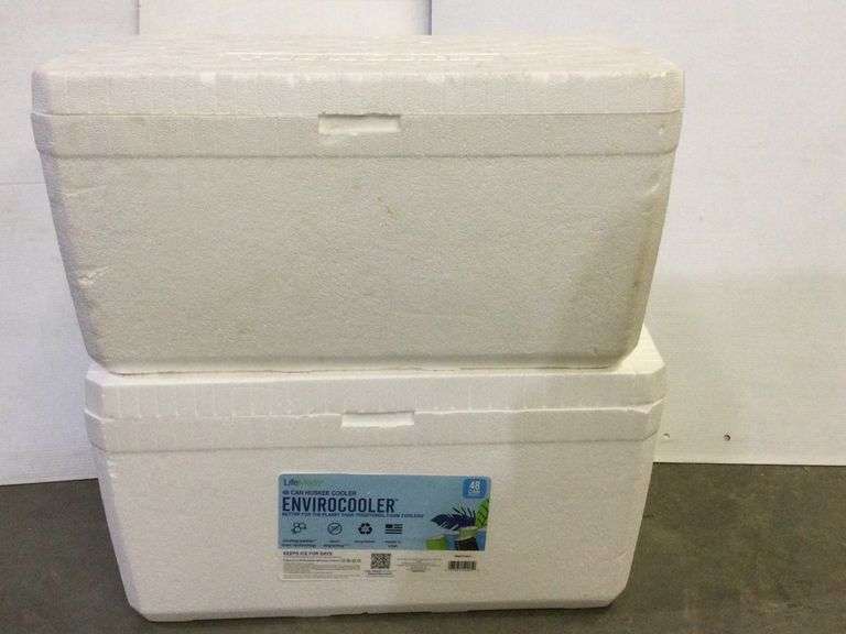 (2) 48 Can Foam Coolers Sherwood Auctions