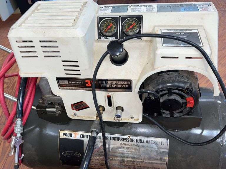 Sears Craftsman Air Compressor Paint Sprayer Sherwood Auctions