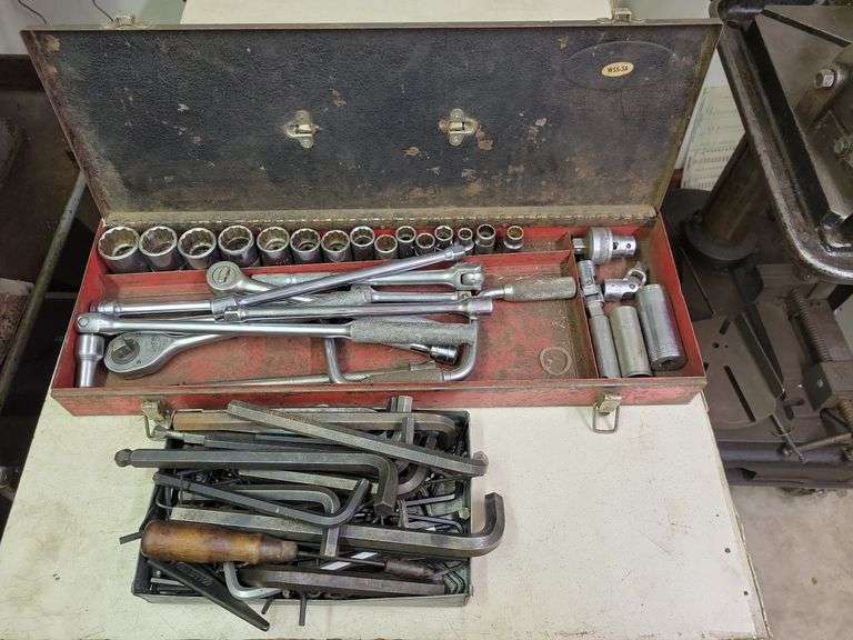 Half Inch Drive Socket Set + Hex Wrenches Sherwood Auctions