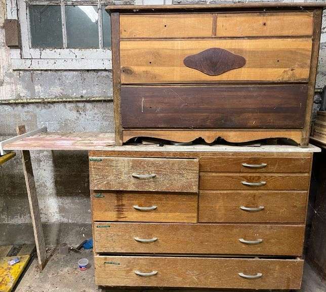 Two Wooden Dressers with Items in Drawers Sherwood Auctions