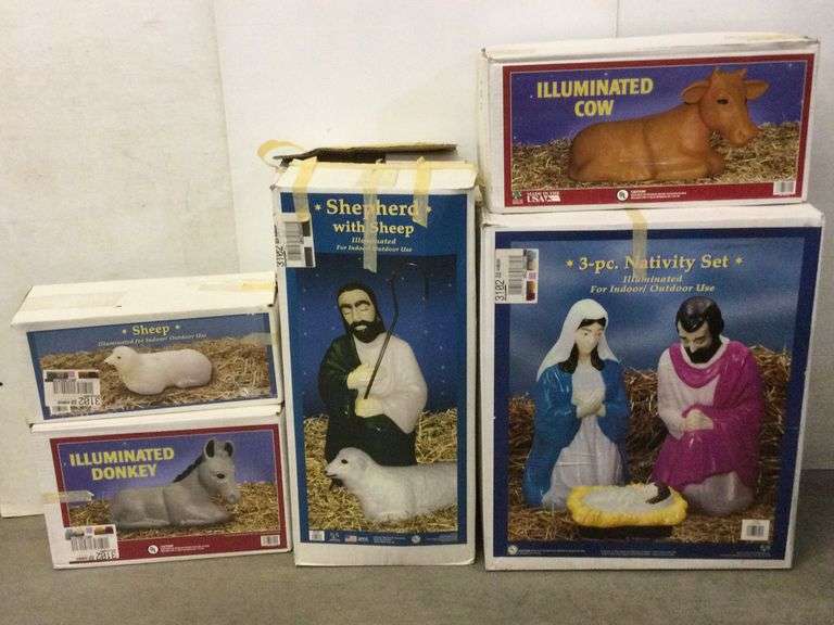 Blow Mold Nativity Scene Sherwood Auctions