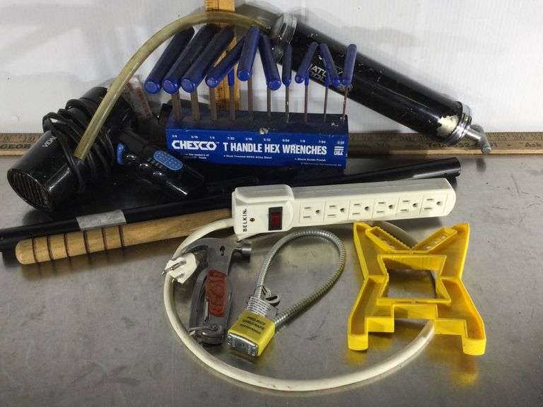Chesco T Handle Hex Wrench Set, Hair Dryer, Sheffield All Purpose Tool