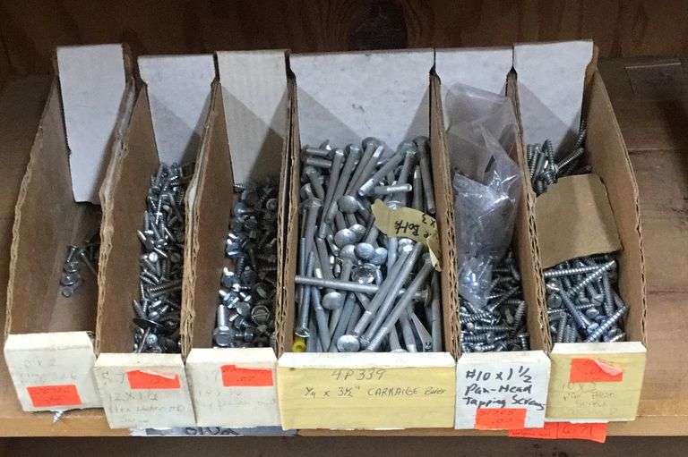 Carrige bolts screws and more Sherwood Auctions