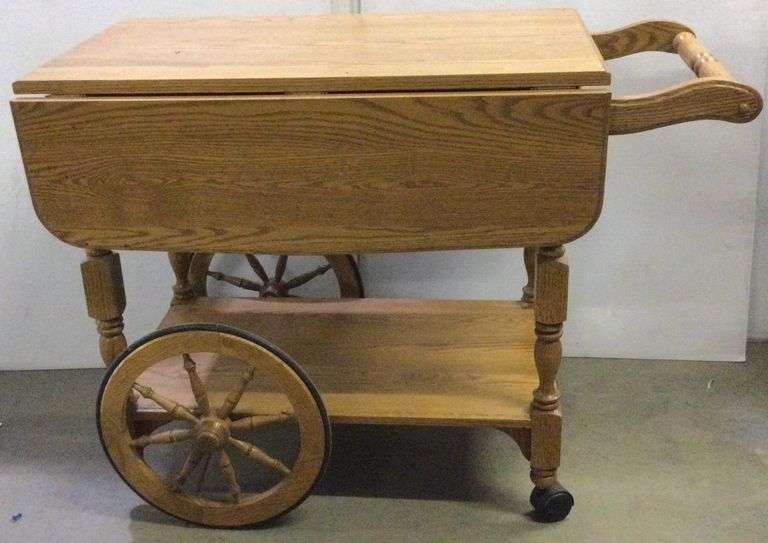 Wooden Tea Cart Sherwood Auctions