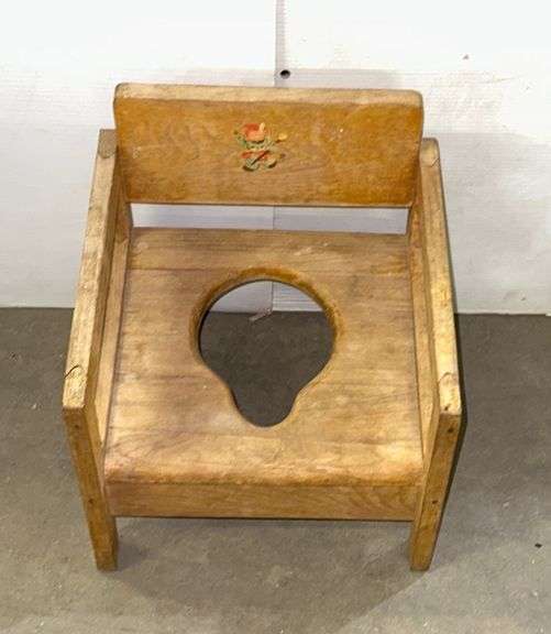 Antique Wooden Potty Seat Sherwood Auctions