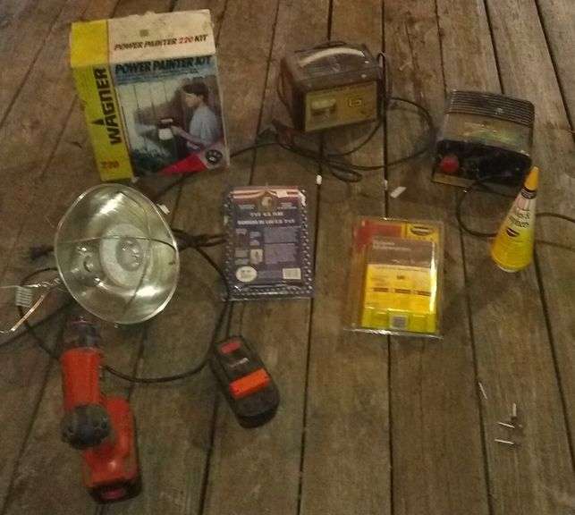 Enforcer DE 400 Electric Fence Energizer, Sears Battery Charger, Wagner