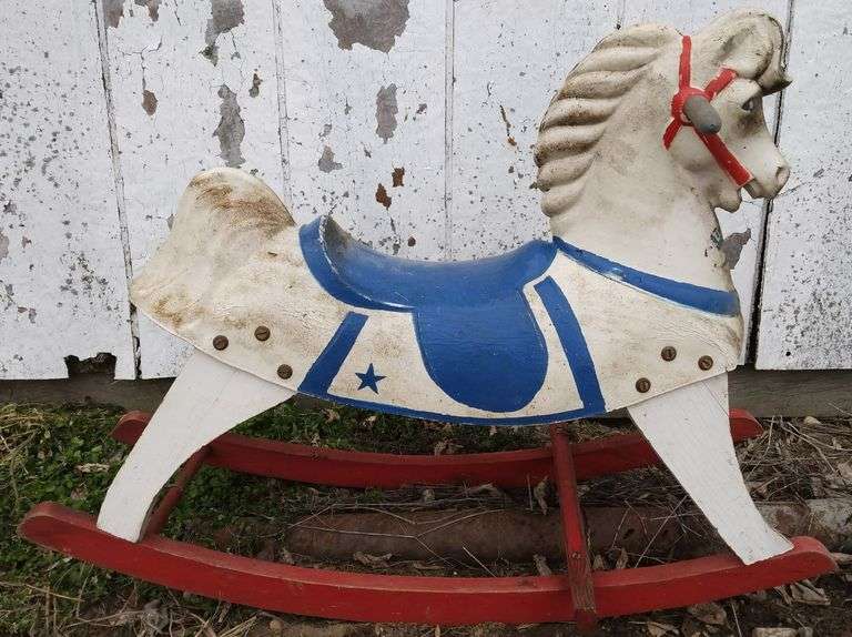 1950's Harry the Hairless Rocking Horse (23" H, 30" L, 9" D) Sherwood
