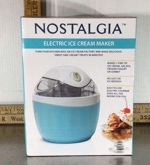 NEW IN BOX! Nostalgia Electric Ice Cream Maker Sherwood Auctions