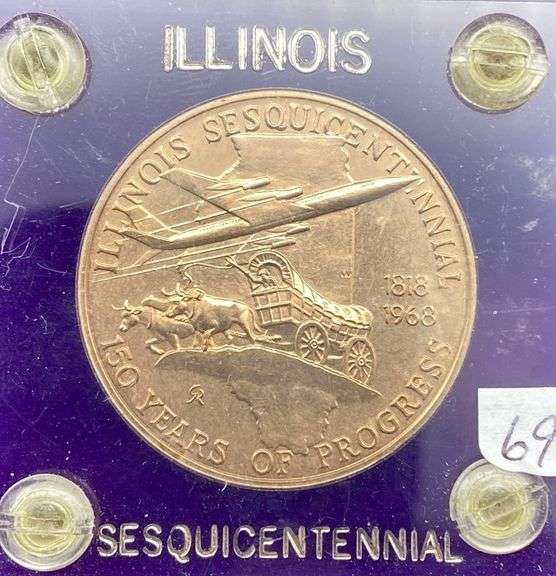 1968 Illinois Sesquicentennial Coin Sherwood Auctions