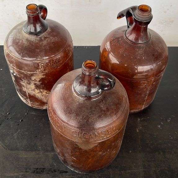 Roman Cleanser Bottles (3) Sherwood Auctions