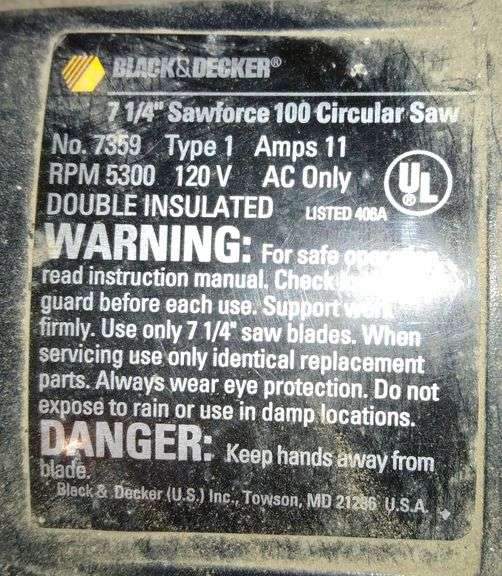 Black & Decker Sawforce 109, Skilsaw 5380, Skil 9295 Grinder