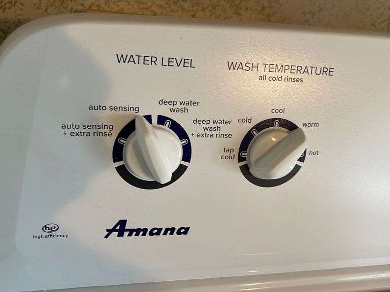 Amana High Efficiency Washing Machine Sherwood Auctions