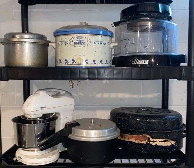 NuWave Infared Cooker, Mirro Pressure Cookers, Kenmore Mixer, Rival