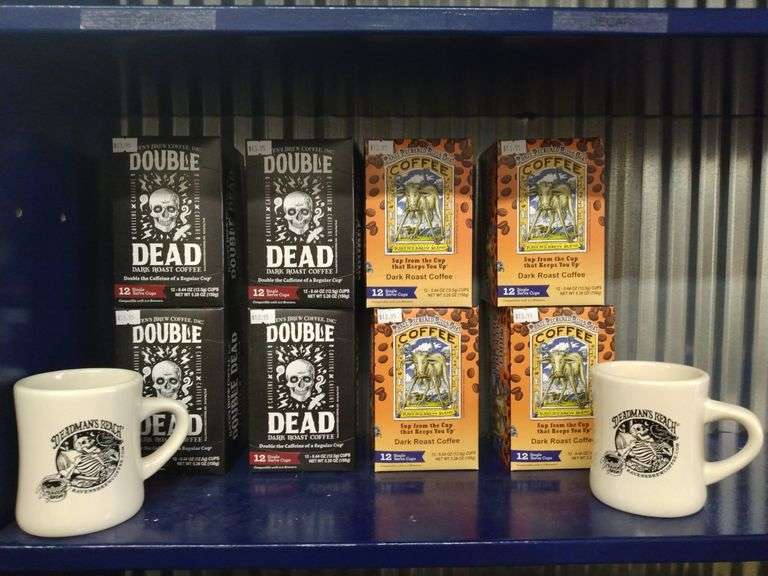 "Raven's Brew" Coffee Pods + Coffee Mugs Sherwood Auctions