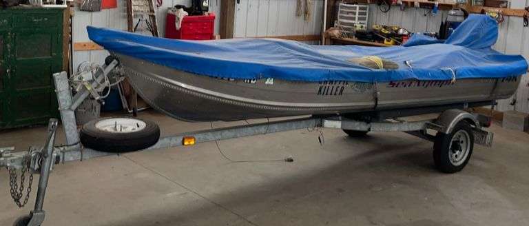 1996 Sea Nymph 14 Foot V Bottom Fishing Boat & Johnson 15 HP Motor w