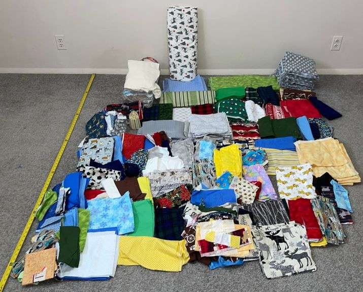 Large Lot of Cotton Quilting Fabric + Lots of Piece Work Sherwood