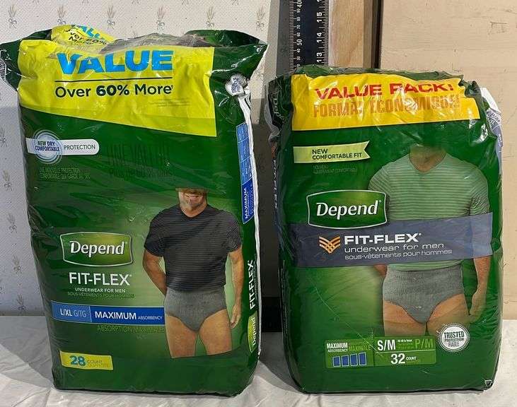 Depends FitFlex Underwear For Men Sherwood Auctions