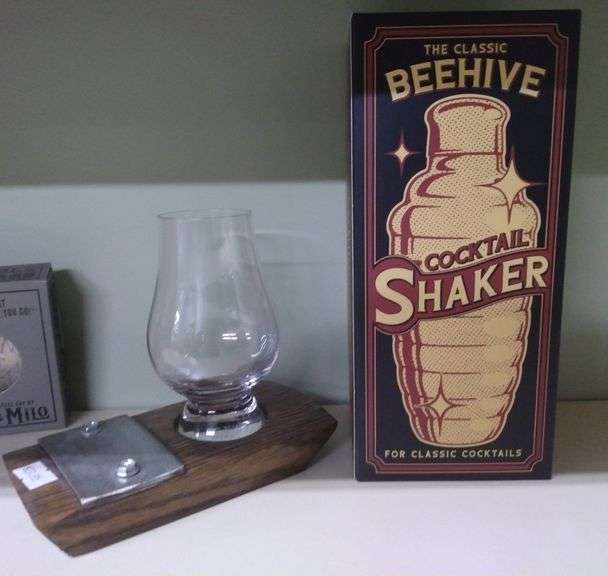 Novelty Bar Items Flasks, Cocktail Shaker, Jigger & Collapsible Steel