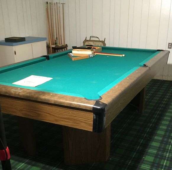 1975 Brunswick Ranchero 3 PC. Slate Billiard Table w/ Balls Sticks