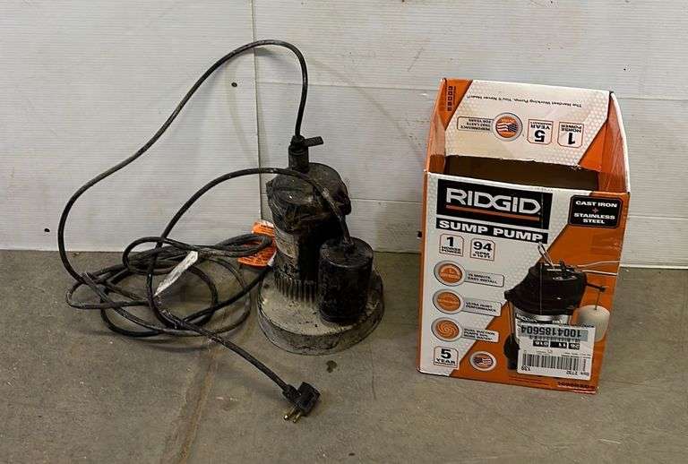 Ridgid Sump Pump Sherwood Auctions