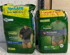 Depends Fit-Flex Underwear For Men - Sherwood Auctions