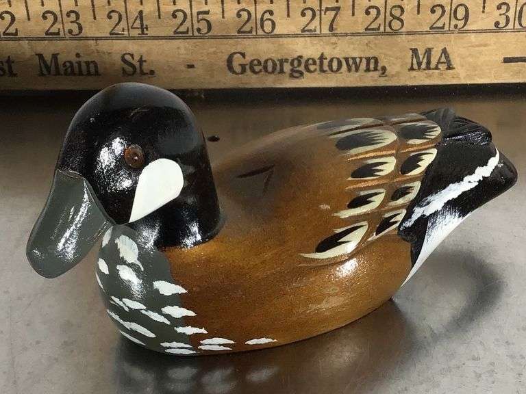 (3) Wooden Duck Decoys Sherwood Auctions