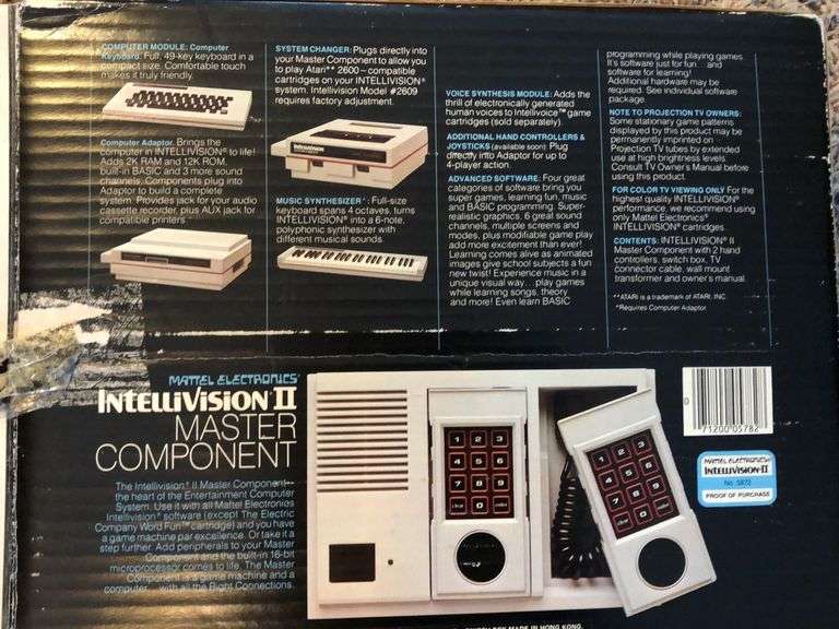 Attention Vintage Video Game Collectors!!!!  Mattel Intellivision II Master Component in Original Box circa 1982