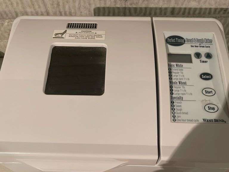 West Bend Perfect Timing Bread And Dough Maker 41026 Manual at Su