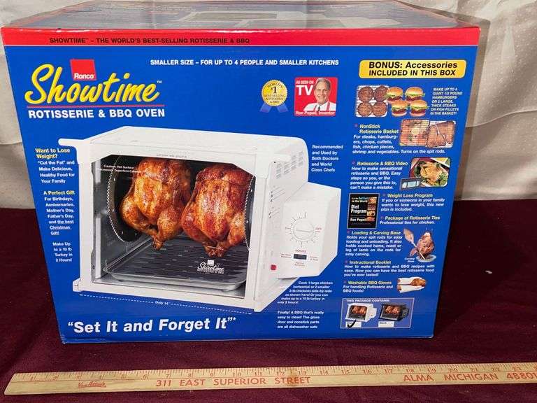 New in Box Ronco Showtime Rotisserie & BBQ Oven Sherwood Auctions