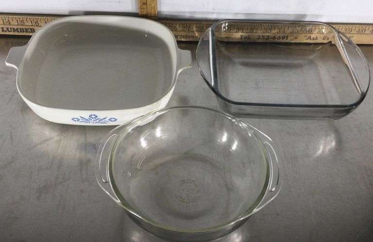 Glass Baking Dishes; Anchor Hocking, Pyrex Sherwood Auctions
