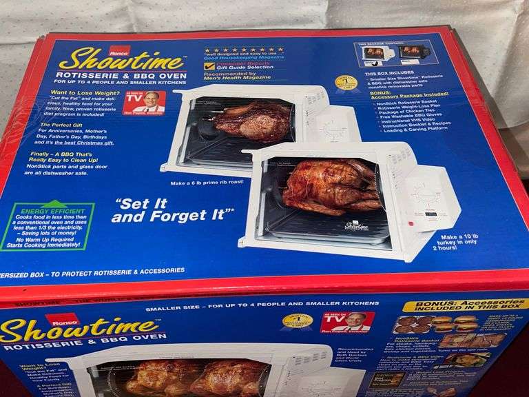 New in Box Ronco Showtime Rotisserie & BBQ Oven Sherwood Auctions