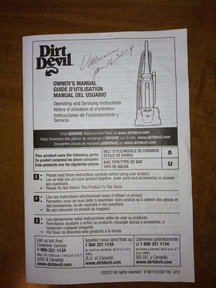 dirt devil breeze belt replacement