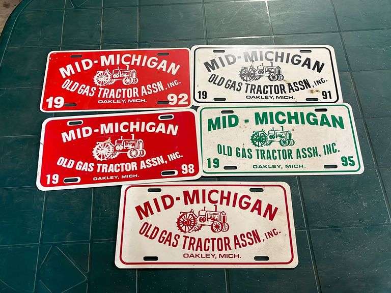 Vintage Tractor License Plates Sherwood Auctions
