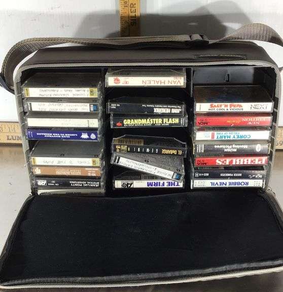 Cassette Tapes and carrying Case Sherwood Auctions