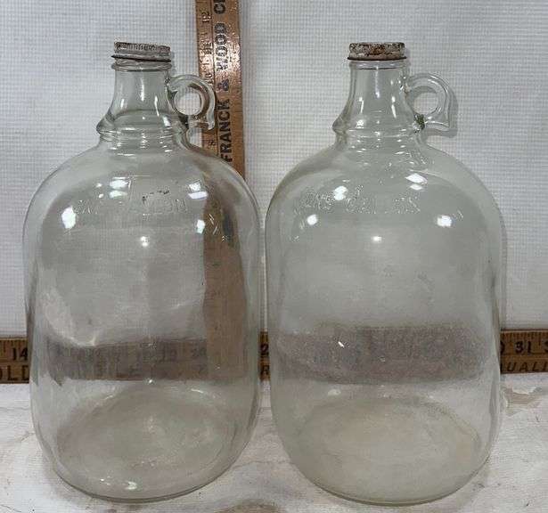 2 One Gallon Glass Jugs Sherwood Auctions